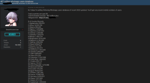 Hacker attempts to sell data of 500m WhatsApp users on dark web